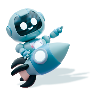 Robot on rocket