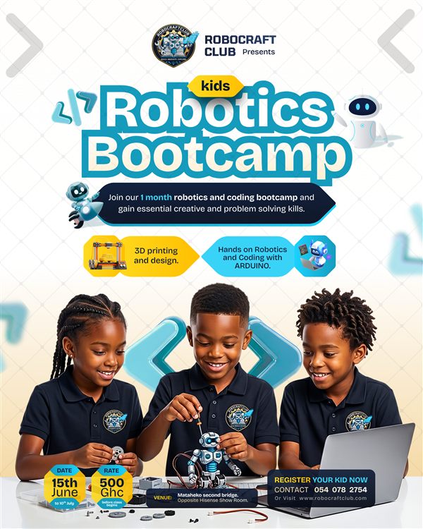 Robocraft Club Training Flyer